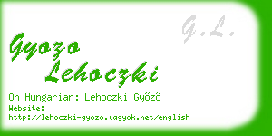 gyozo lehoczki business card